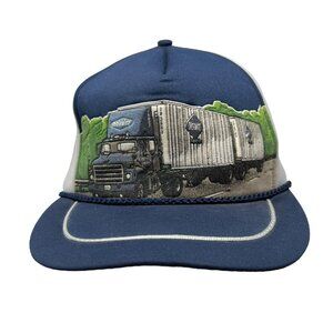 Overnite Transportation Trucking Vintage Snapback Trucker Hat Cap Large Graphic